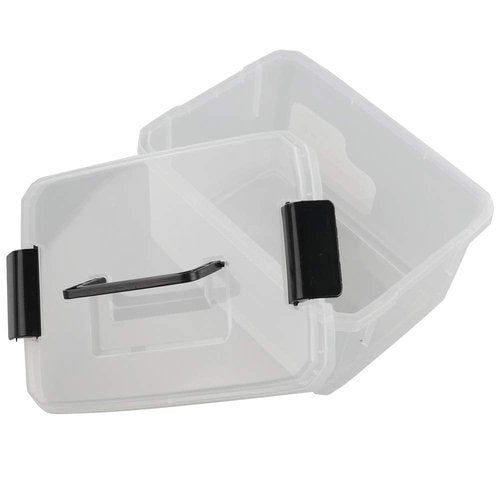 Nicesh 4.5 L Plastic Storage Box, Clear Latch Box, 4-Pack