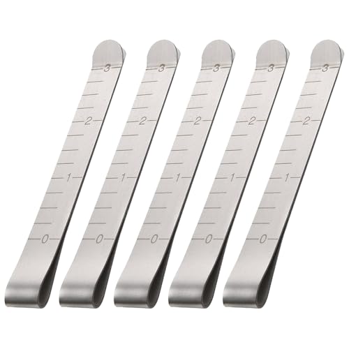 5 Pieces Sewing Clips Metal Hemming Clips 3 Inch Measurement Ruler Quilting Supplies for Hemming Quilting Fabric Binding