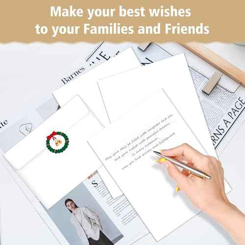 Blank Cards and Envelopes 4x6, 25 Pack White Invitation Cardstock with Envelopes Self-Seal, Blank Greeting Cards for DIY, Invitations, Wedding, Photos