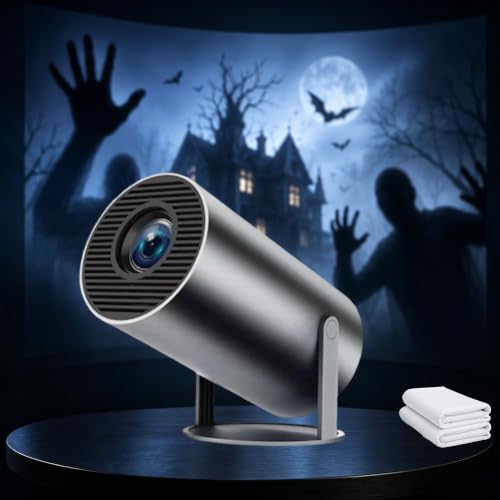 Halloween Window Projector with WiFi & Bluetooth, Black with Curtains