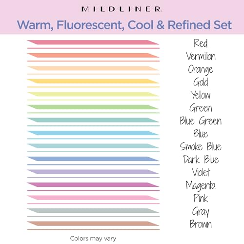 Zebra Pen MILDLINER Assorted 15-Pk Dual Tip Highlighters No Bleed Ink