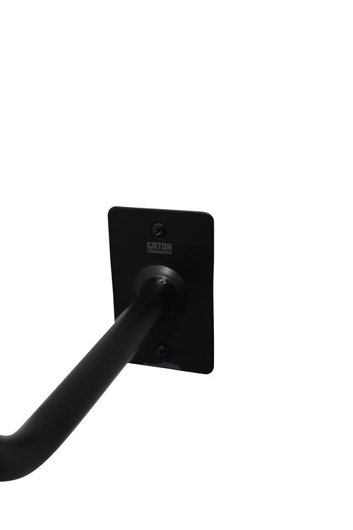 Gator Frameworks Recital Series Wall Hanger with Extra Long Post for Trombones, (GFW-TBONEHNGR-BLK)