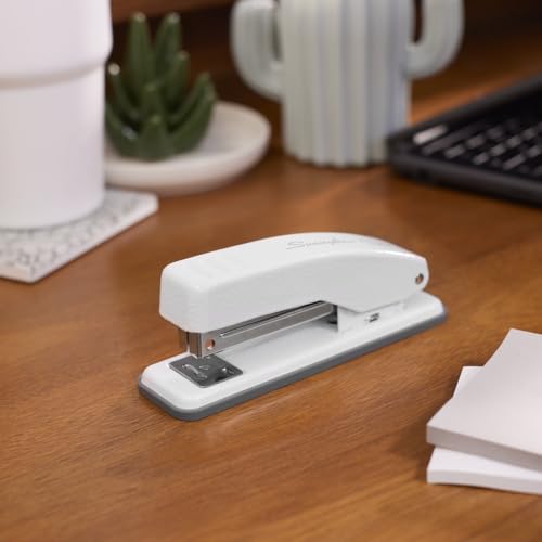 Swingline Cub Compact Desktop Stapler - White, 20 Sheet Capacity, Jam-Free, Metal
