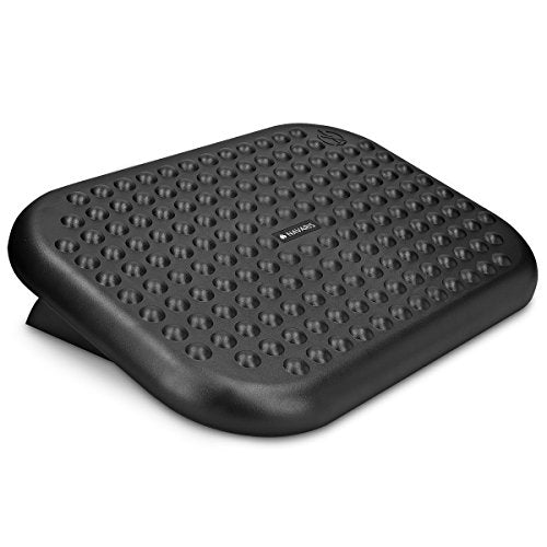 Navaris Under Desk Foot Rest - Ergonomic Footrest for at Work, Home Office, Computer - Adjustable Angle 0-15¡Æ Support Step Stool Riser for Feet