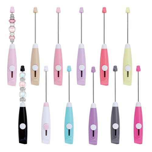 12 Pack Beadable Letter Opener Blanks - Metal Envelope Slitter Mail Openers with Beaded Design 12 Assorted Colors