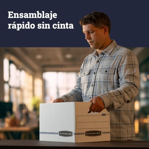 Bankers Box 6-Pack Basic Duty File Storage Boxes with Lids for Letter & Legal Documents