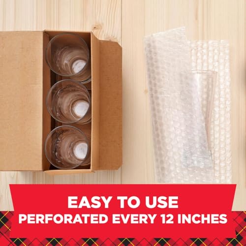 3M Scotch Cushion Wrap, 16 in x 15 ft. (20 sq ft) Perforated Bubble Roll for Shipping & Storage