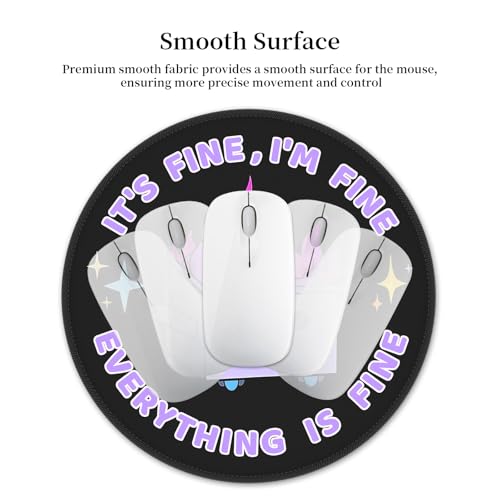Hancynir Funny Mouse Pad for Desk - Purple Dumpster on Fire Round Mousepad