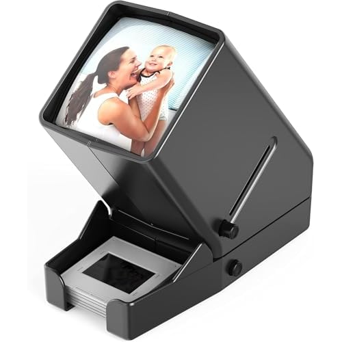 DIGITNOW 35mm Slide and Film Viewer, 3X Magnification, Battery Operation, LED Lighted Illuminated Viewing ?for 35mm Slides & Positive Film Negatives(4AA Batteries Included)