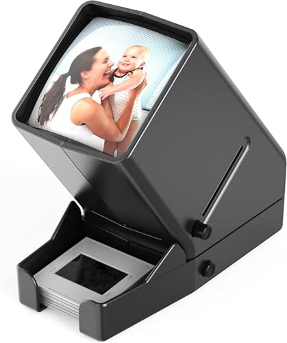 DIGITNOW 35mm Slide & Film Viewer 3X Magnification LED Light Portable Battery Operated