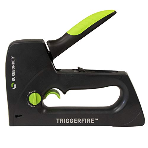 Surebonder TriggerFire Staple Gun Kit with Staples – 2 Sizes 1/4"–9/16"