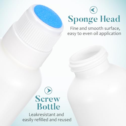 4 Pack Refillable Plastic Squeeze Bottles with Sponge Tips for Art, Cosmetics & Essential Oils