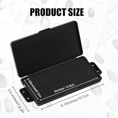 Humyoun 1 Pcs Rectangle Black Fingerprint Ink Pad for Business & Office Use