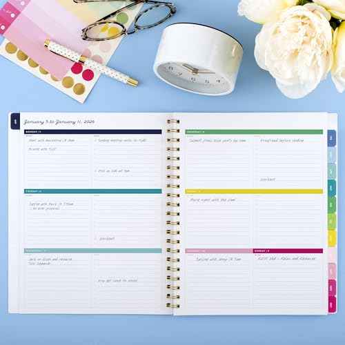 AT-A-GLANCE 2026 Planner, Simplified by Emily Ley, Weekly & Monthly, 8.5" x 11", Large, Happy Stripe (EL45-905-26)