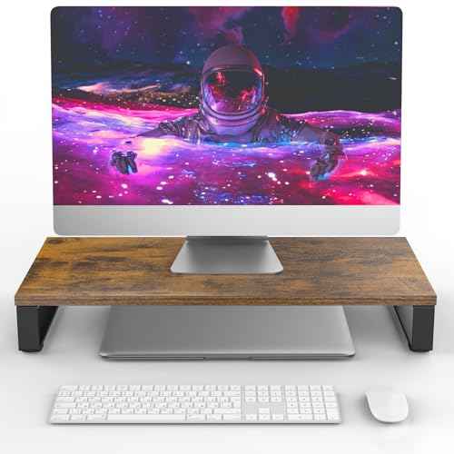 Ywin Monitor Stand Riser, Computer Monitor Stand for Desk Laptop Riser Underneath Storage for Office, Home and School, Large Size 23.6''L x 15.7''W
