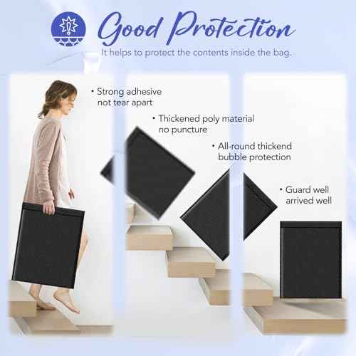Fuxury Extra Large Bubble Mailers 14.5x19 Inch 15 Pack Seal Seal Black Bubble Envelopes Waterproof #7 Padded Envelopes Opaque Cushioning Mailer for Shipping Clothes, Books