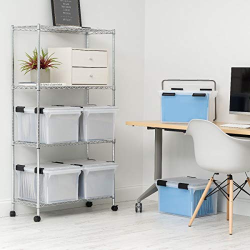 IRIS USA WeatherPro Water-Resistant File Box Organizer 32 Qt. Letter & Legal