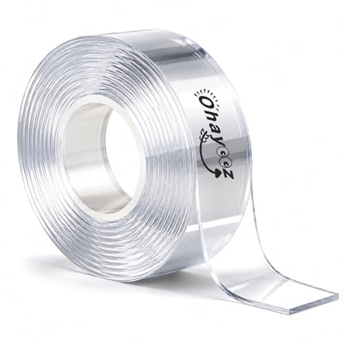Ohayooz Extra Strong Double Sided Tape 10 ft - Heavy Duty Removable