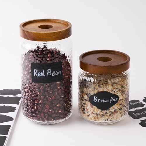 360Pcs Chalkboard Labels ? 2.1x1.4 Inch Reusable Blackboard Stickers with 2 White Erasable Chalk Markers, 12 Assorted Shapes, for Mason Jars, Food Containers, and Pantry Storage