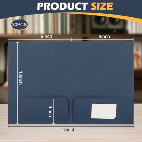 30Pcs Blue Estate Planning Documents Pocket Folders 9x12inch Estate Planning Portfolio Estate Planning Documents Estate Planning Organizer,Real Estate Folders for Legal Professionals