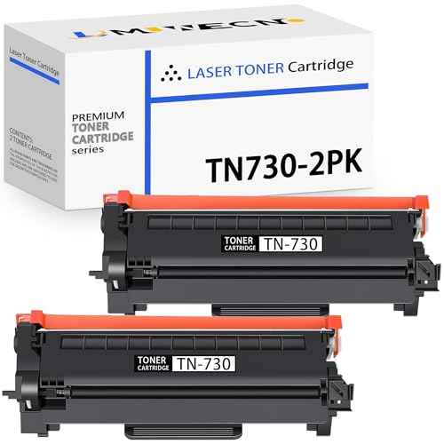 TN730 TN-730 Toner Cartridge 2 Pack Replacement for Brother TN730 Toner Cartridge Black for DCP-L2550DW HL-L2350DW HL-L2370DW HL-L2370DW MFC-L2710DW MFC-L2750DW MFC-L2750DWXL MFC-L2730DW Printer