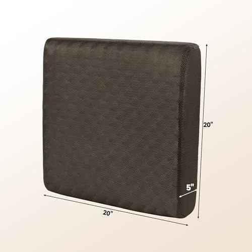 HOMBYS 5" Thick Egg Shaped Foam Recliner Chair Cushion for Elderly, Thicken & Extra Large Seat Cushion Chair Pad for Couch, Armchair, Wheelchair for Easy to Stand Up & Reduce Hip & Lumbar Pain, Brown