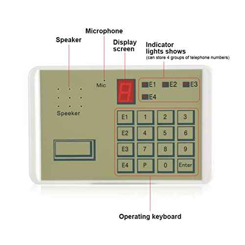 Demeras Telephone Voice Auto dialer, Immediate Dialing Record Safety Alarm System Wired Stable for Complete Home and Business
