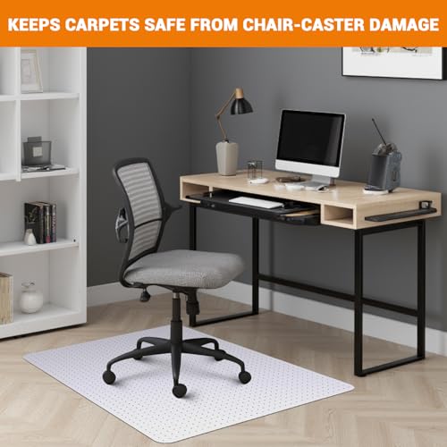Heavy Duty Hard Material Chair Mat for Carpeted Floor Slip Resistant Carpet Protector for Home Office Easy Glide Desk Floor Mat for Office Chair on Carpets