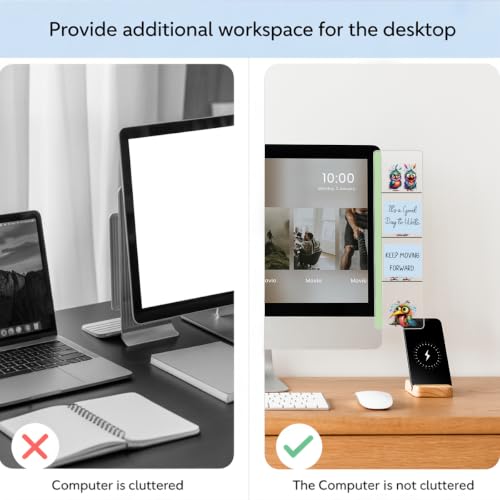 ENGVZ Bird Monitor Memo Board with Sticky Notes – Acrylic Desk Organizer for Office & Home