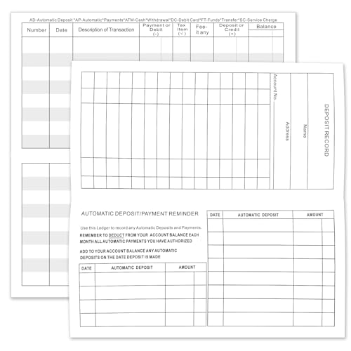 Dayvorax 12 Pack Checkbook Register 6" x 3" - Blank Ledger for Personal/Business, 2026-2028 Calendar