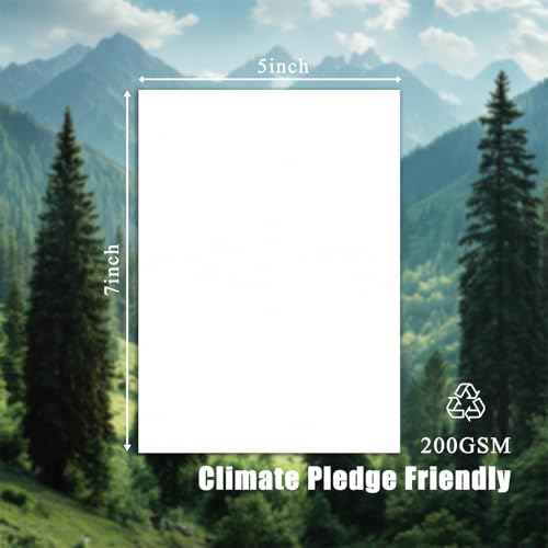 White Cardstock 5 x 7, 100 Pack Cover Cardstock Paper, 74lb/200GSM Heavyweight Blank Cards for Wedding Invitations, Thankyou Cards, Postcards