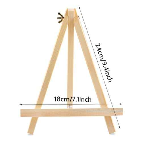36 PCS 9 Inches Tabletop Easels,Wood Easels, Easel Stand for Painting Canvases, Art, and Crafts, Tripod, Painting Party Easel, Tabletop Easels for Painting, Portable Canvas Photo Picture Sign Holder