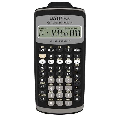 Texas Instruments BA II Plus Financial Calculator, Black Medium