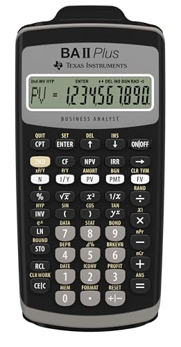 Texas Instruments BA II Plus Financial Calculator for Business & Exams