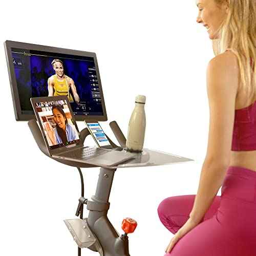 SELINA for Peloton Bike Desk Tray Table for Laptop, Tablet, Phone & More | Premium Clear Acrylic Tray Compatible with The Peloton Bike Standard Peloton Accessories (Bike Standard)