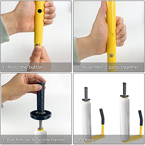 Stretch Film Dispensers Pallet Packing Machine Adjustable Wrap