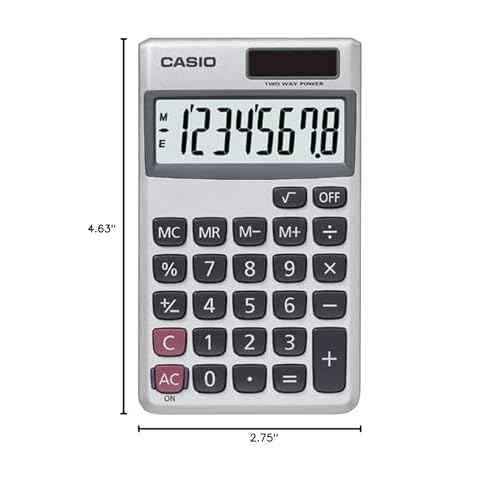 Casio SL-300SV Standard Function Desktop Calculator | General Purpose | Large 8-Digit Display | Pocket Size | Basic Math Functions| Ideal for Home & Office