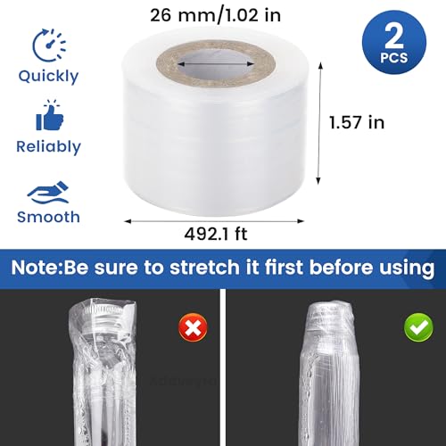 Mini Stretch Wrap Film Roll for Bottles Jars Shrink Seal Packing