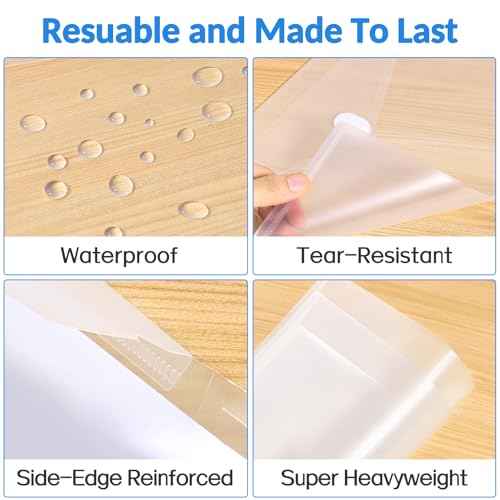 Sooez 6 Pack Plastic Envelopes File Folders, Rainforced Clear Folder Important Document Organizer, A4 Letter Size Bill Receipt Paper Holder Organizer Folder with Closure for School Office