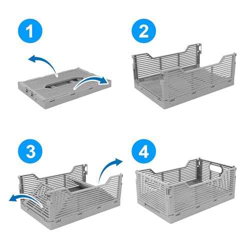Milk Crate - Milk Crates - Milk Crates Heavy Duty - Collapsible Crate - Crates for Storage - Milk Crates for Storage - Storage Crates - Plastic Crates for Storage - Plastic milk Crate