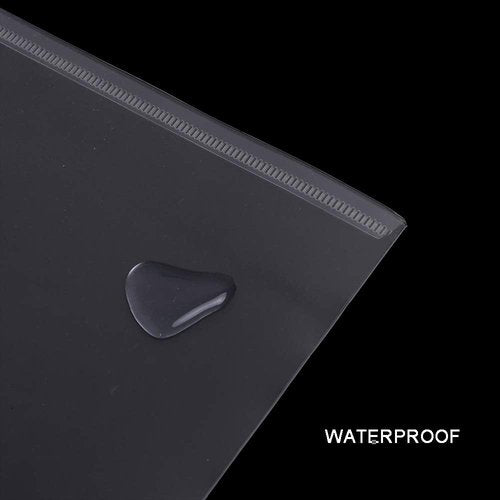 20 Pcs Clear Plastic Envelope with Snap Button Closure, Plastic Waterproof Envelope File Folder, Transparent Folders for Documents, Letter Size, A4 Size, for School and Office Supplies