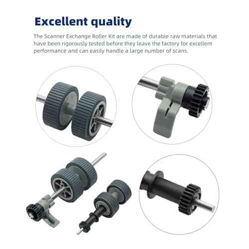 2025 New PA03540-0001 Brake Roller and PA03540-0002 Pick Roller with Shaft Scanner Part Fits for Fujitsu Scanner Fi-6130 Fi-6130Z Fi-6140 Fi-6140Z Fi-6230 Fi-6230Z Fi-6240 Fi-6240Z Fi-6125 Fi-6225