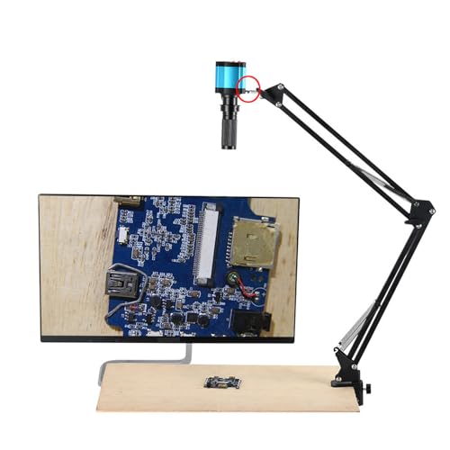 HERCHR Flexible Arm Stand for Digital Microscope with 50mm Lens Mount - Industrial Camera Accessory