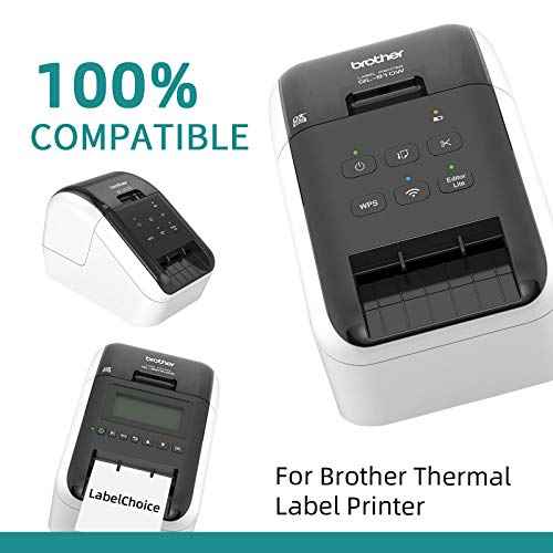 ¡¼12 Rolls¡½ 2.4" x 100 Ft. 3-Proof Continuous Paper Label Tape Replacement for Brother DK-2205 QL-800 QL-820NWB QL-1110NWB and Other QL Series Label Printer, 62mmx30.48m & 1 Frame