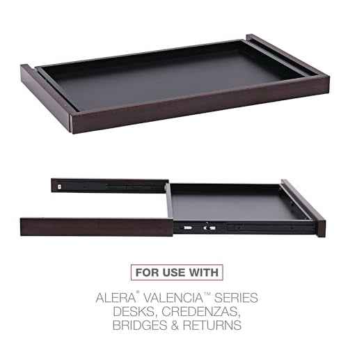 Alera ALE Valencia Series Center Drawer, 24 1/2w x 15d x 2h, Medium Cherry