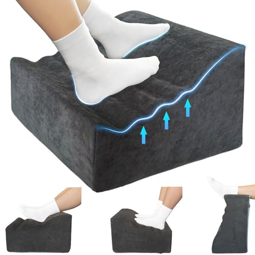 Under Desk Foot Rest – XYRONICA Adjustable Dark Gray Ergonomic Footrest for Office