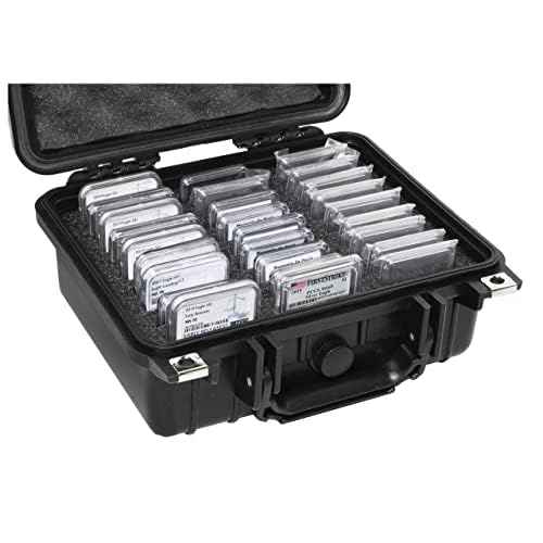 Case Club 27-45 Graded Coin Slab Case - Slotted Foam Separates Slabs - Fits PCGS, NGC & More - Travel Holder for Storage, Transport, & Organization of Coin Collection - Hard Shell Plastic