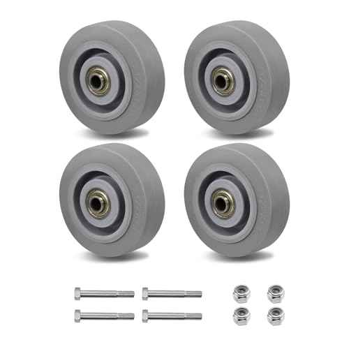 3.5 Inch Thermoplastic Rubber Caster Wheels (Set of 4) ? Heavy Duty, Precision Bearing, Non-Marking, 250 lbs Load Capacity Each, Floor Protective, Ideal for Industrial Carts and Equipment