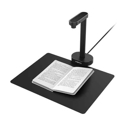 VIISAN A8401 Document Scanner Camera: 16MP Output, Portable USB Camera for Laptop/Desktop, Deskewing, Multiple Page Documents Scanning, OCR & TTS Tech, Works with Windows & MacOS