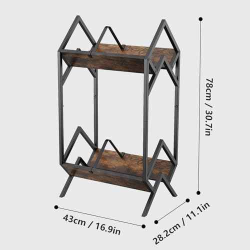 2 Tier Vinyl Record Storage-Holds 80-100 LP Albums,Quick Assembly Vinyl Record Holder with Adjustable Dividers, Home & Studio Record Organizer for Magazine, Book, Files